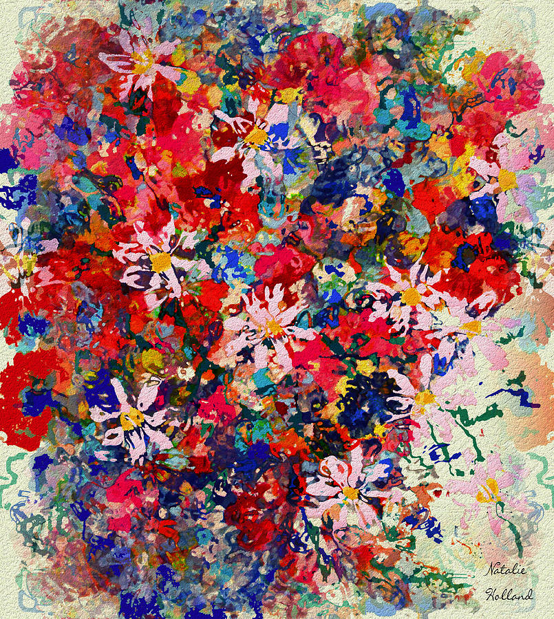 Summer Joy Bouquet Painting by Natalie Holland