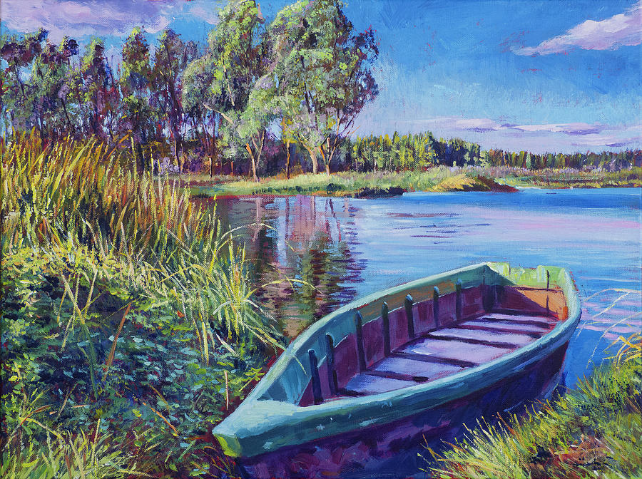 Summer Lake Painting by David Lloyd Glover