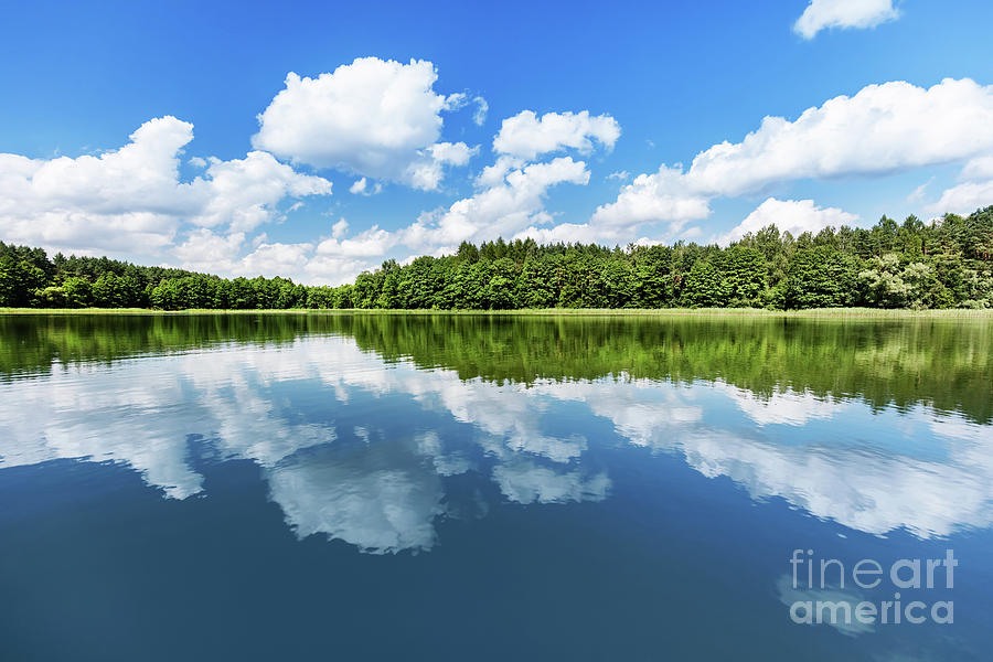 Summer Photograph - Summer lake landscape. by Michal Bednarek