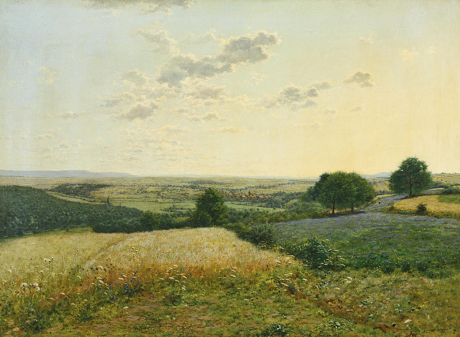 Summer Landscape Painting by Jan Monchablon
