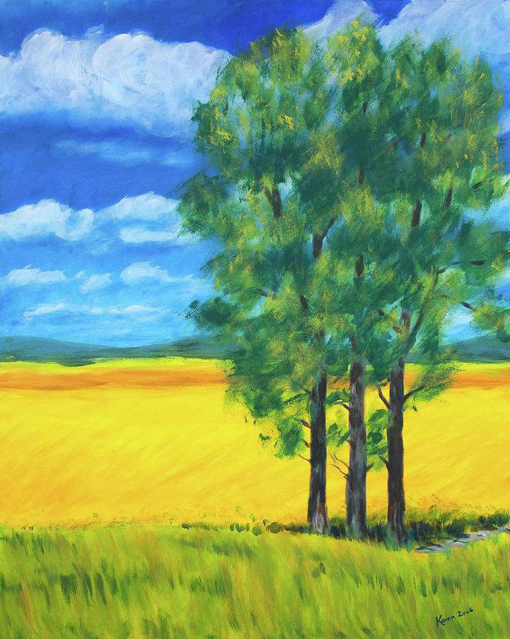 Summer landscape Painting by Karen Kaspar - Fine Art America