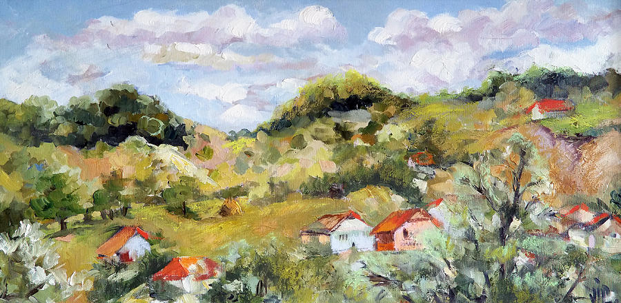 Summer Landscape Painting by Vali Irina Ciobanu