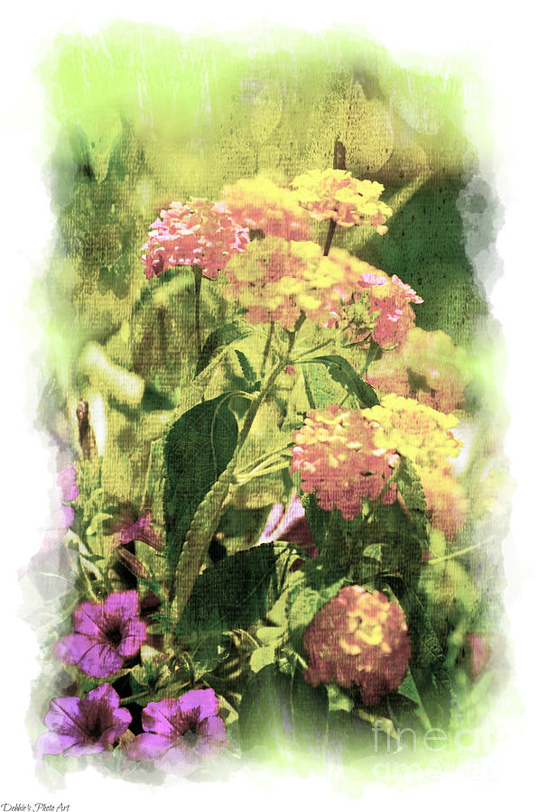 Summer Lantana Garden - Digital Paint - 2  Photograph by Debbie Portwood