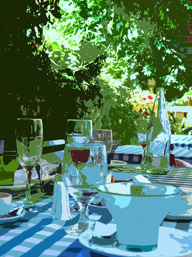 Wine Photograph - Summer Lunch Remembered by Ian  MacDonald