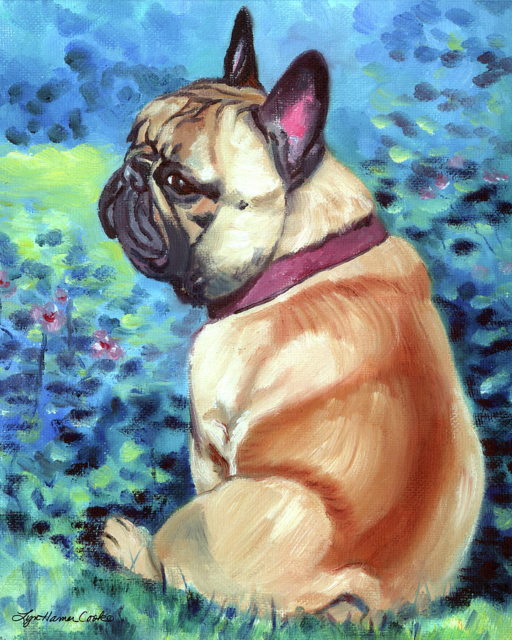 French Bulldog Painting - Summer by Lyn Cook French Bulldog Painting - Summer by Lyn Cook