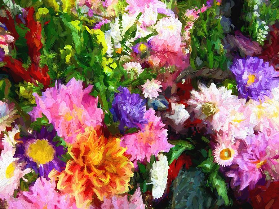 Summer Market Floral Photograph by Kathy Bassett