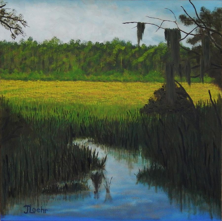 Summer Marsh Painting by Joe Loehr