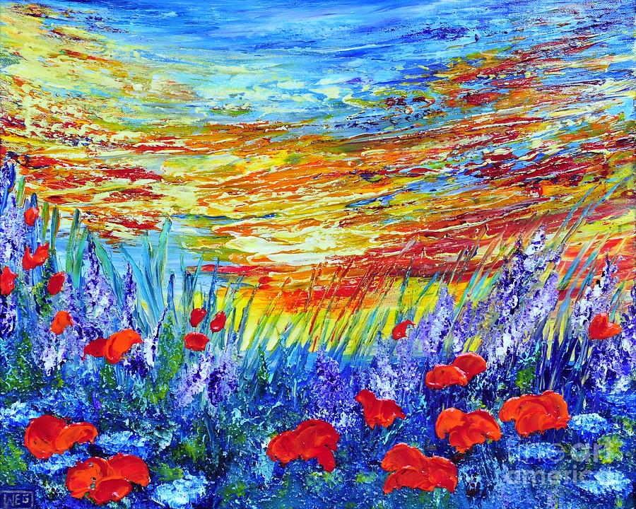 Summer Meadow Painting by Teresa Wegrzyn