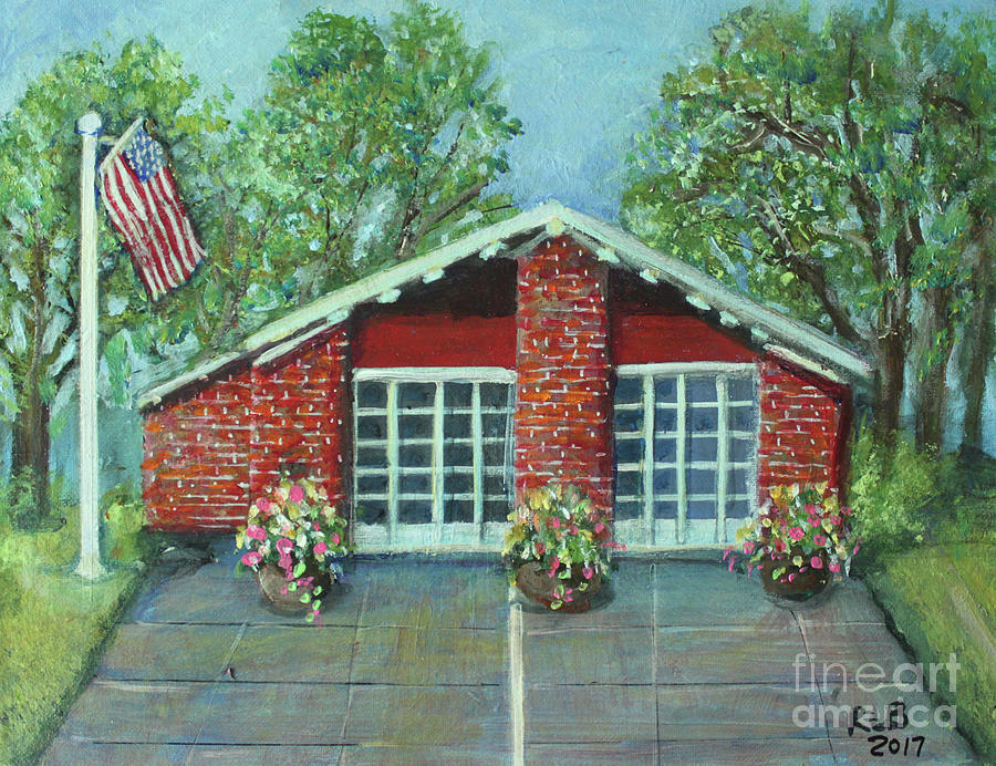 Summer Morning at Trapelo Road Fire Station Painting by Rita Brown