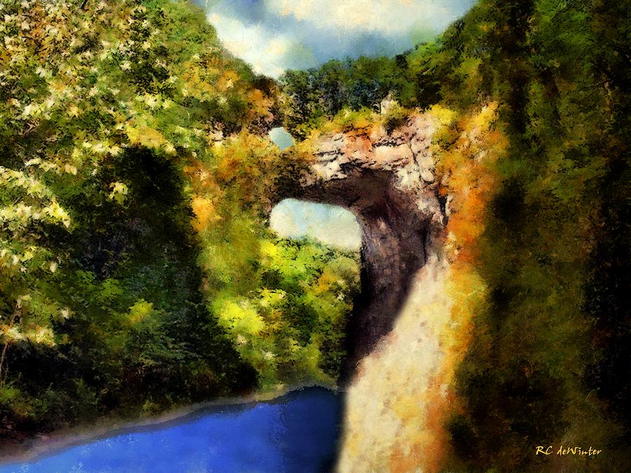 Summer Morning, Natural Bridge Painting by RC DeWinter