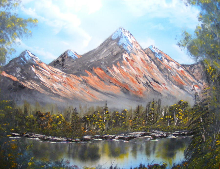 summer mountains painting