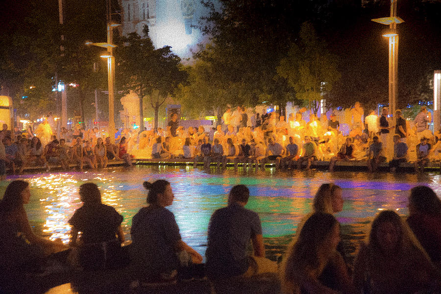 Summer Night at the Pool Photograph by Alex Lapidus