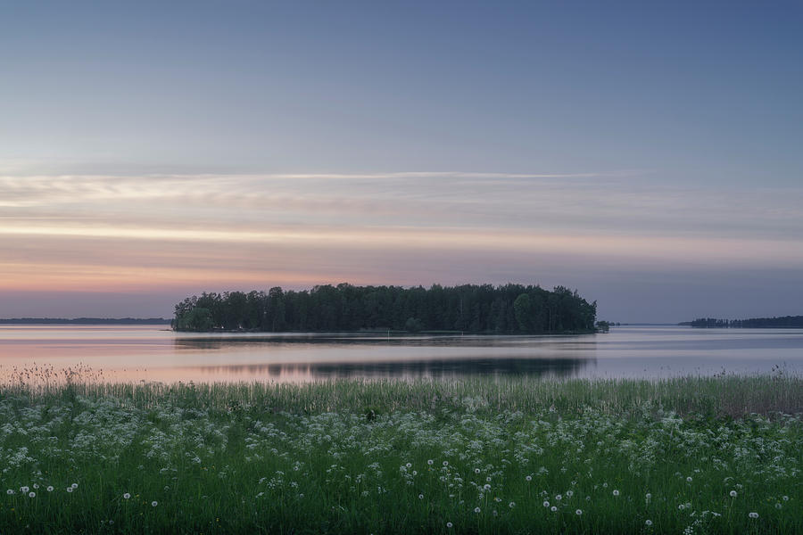 Nature Photograph - Summer Night in Scandinavia by Ludwig Riml