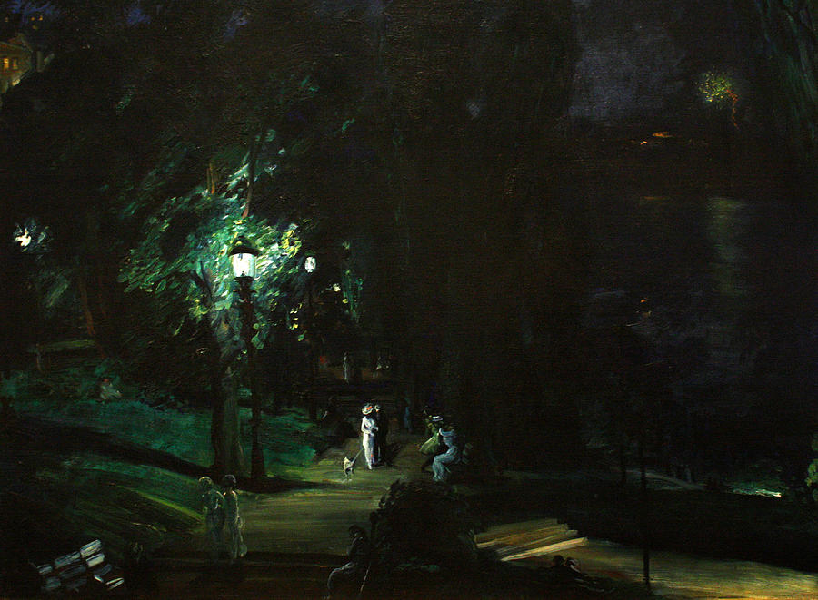 Summer Night Riverside Drive Painting by George Bellows