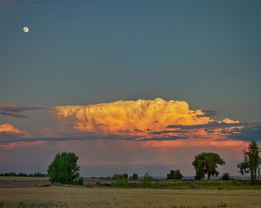 Summer Night Storms Brewing And Moon Above Photograph by James BO Insogna