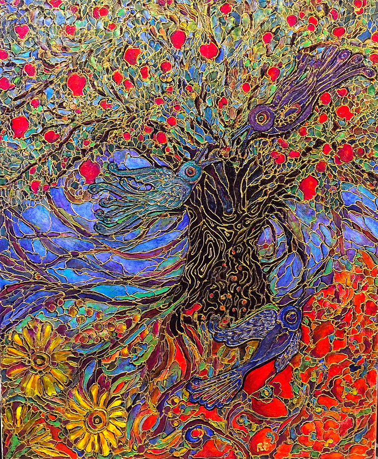 Enchanted Garden Painting by Rae Chichilnitsky