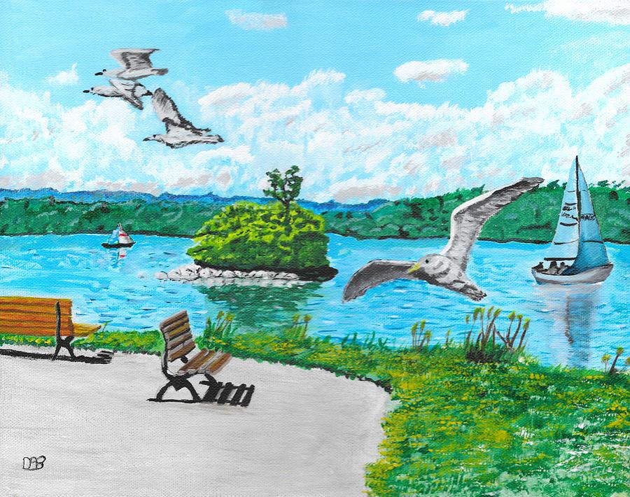 Summer on the Bay Painting by David Bigelow