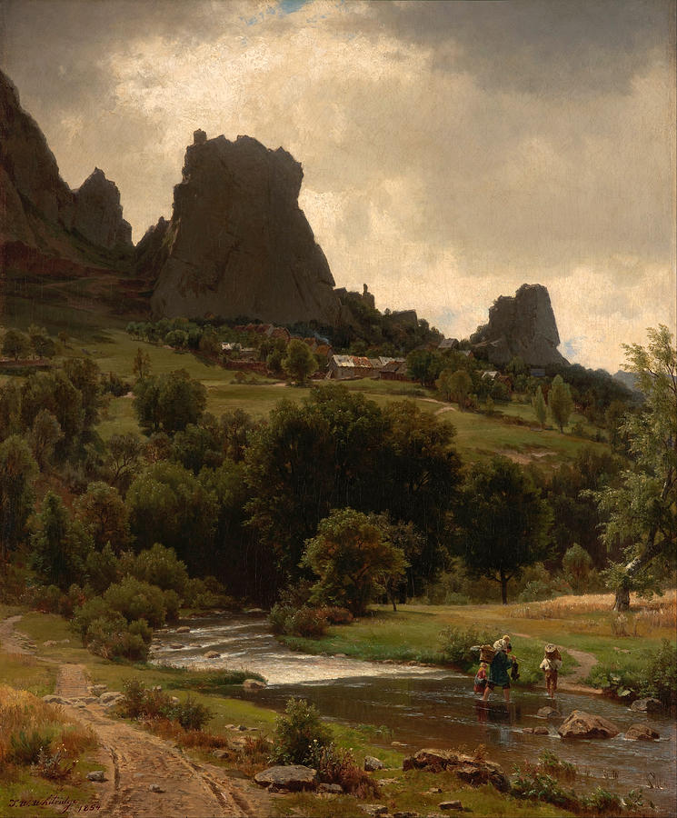 Summer Pastorale. View of Kallenfels Painting by Worthington Whittredge