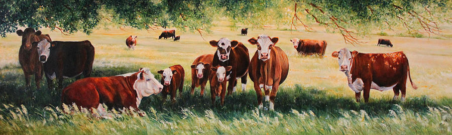 Landscape Painting - Summer Pastures by Toni Grote
