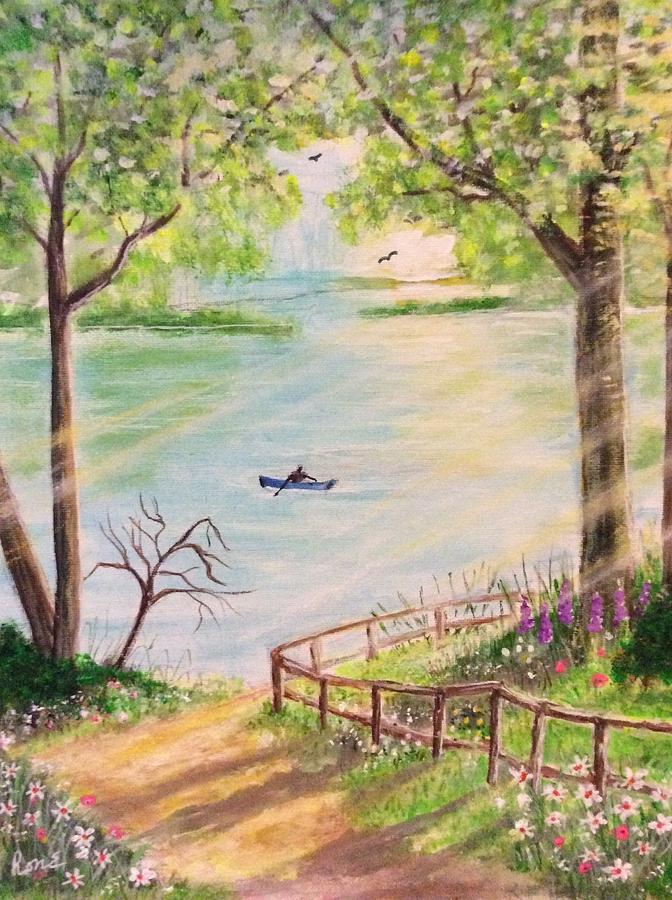 Boat Painting - Summer Path by Ronnie Egerton