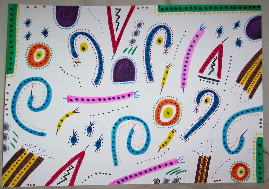 Ayahuasca Painting - Summer Pleasures in Aachaka Land by Gregg Echols Ayahuasca Painting - Summer Pleasures in Aachaka Land by Gregg Echols