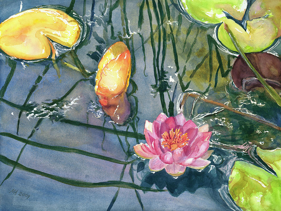 Summer Pond Painting by Madeleine Arnett