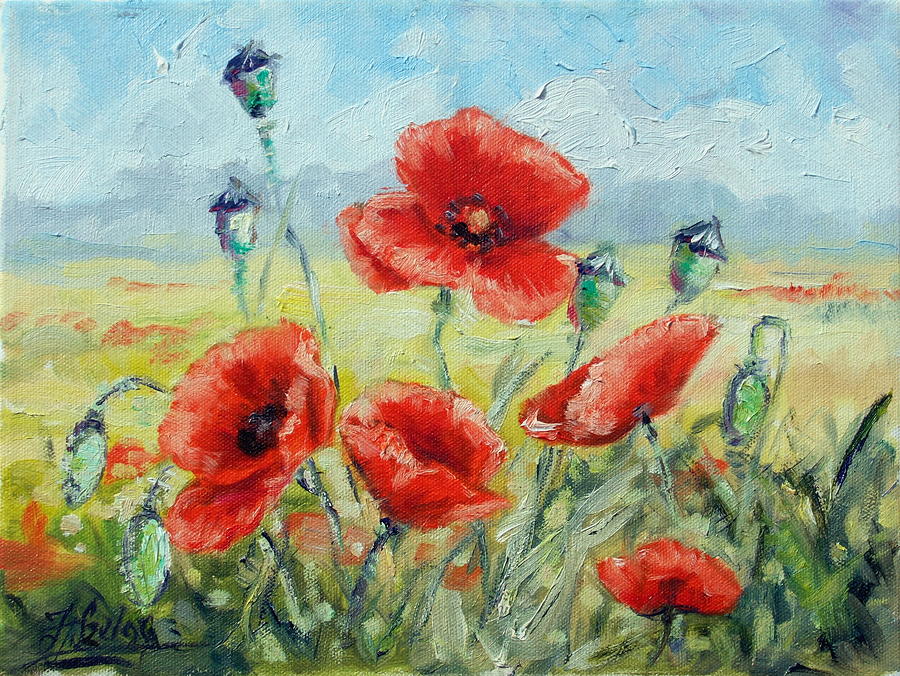 Summer poppies Painting by Irek Szelag