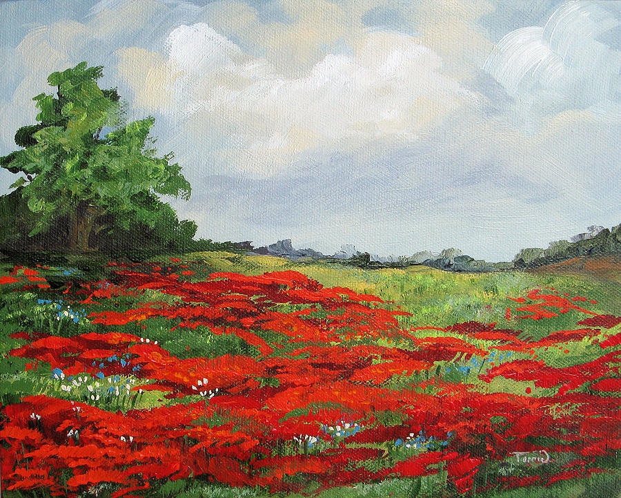 Summer Poppies IV Painting by Torrie Smiley