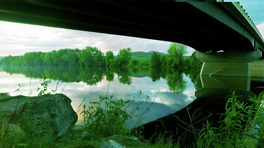 Summer Reflections along the Androscoggin River  Photograph by Mike Breau