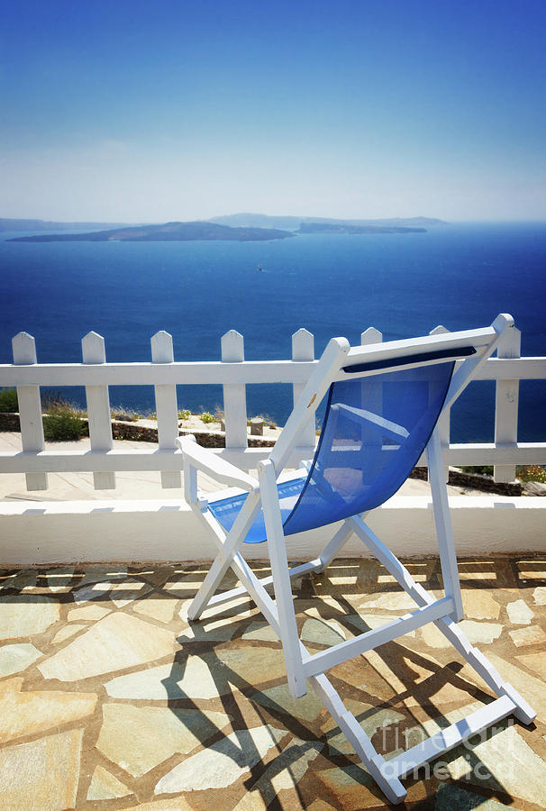 Summer Relax at Santorini Photograph by Anastasy Yarmolovich