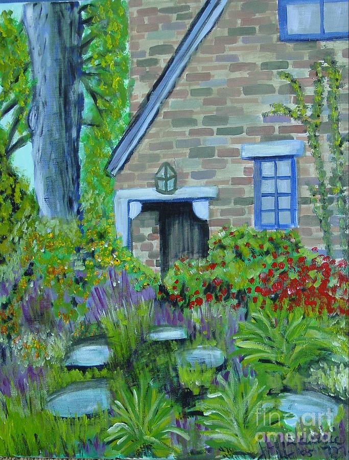 Cottage Painting - Summer Retreat by Laurie Morgan Cottage Painting - Summer Retreat by Laurie Morgan