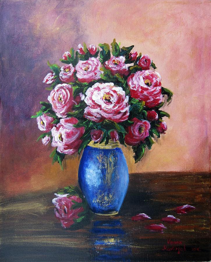 Summer roses 1 Painting by Vesna Martinjak