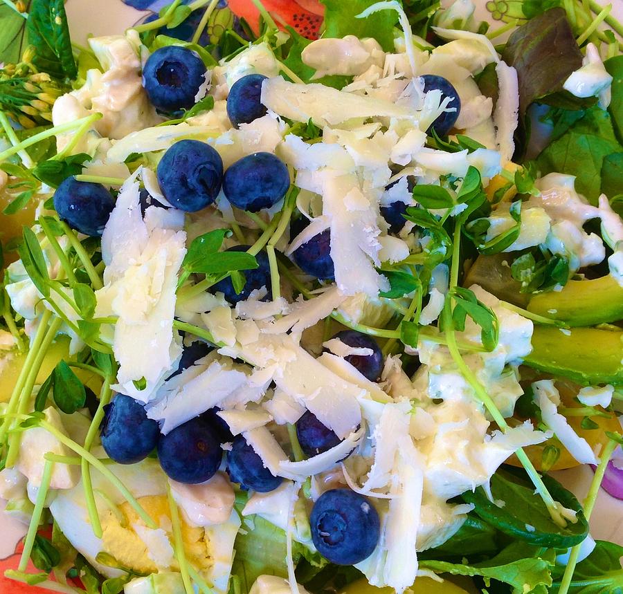 Summer Salad with Blueberries Photograph by Polly Castor