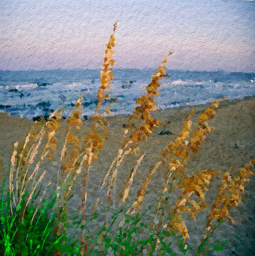 Summer sea grass breeze Digital Art by Anthony Fishburne