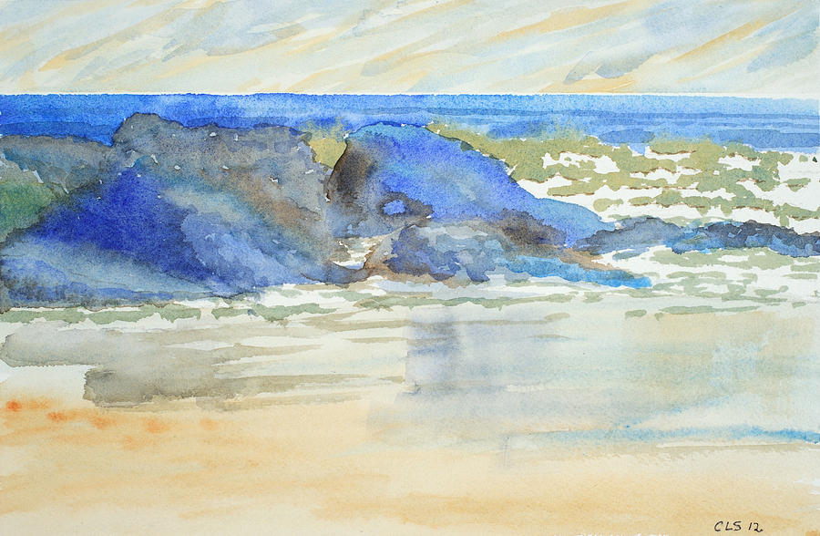 Summer Seashore #1 Painting by Cynthia Schoeppel
