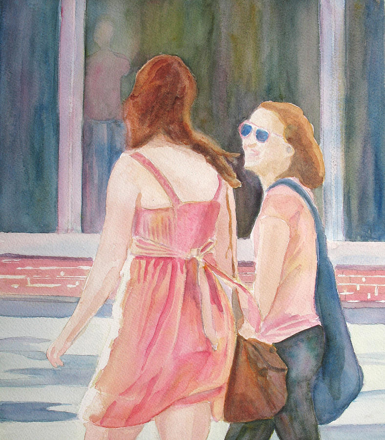 Summer Shoppers Painting by Jenny Armitage