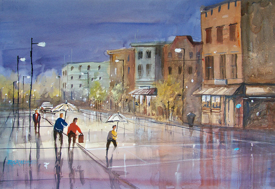 Architecture Painting - Summer Showers in Green Bay by Ryan Radke