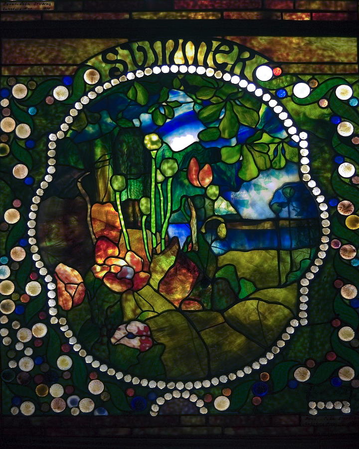 Summer stained glass panel Photograph by Sally Weigand