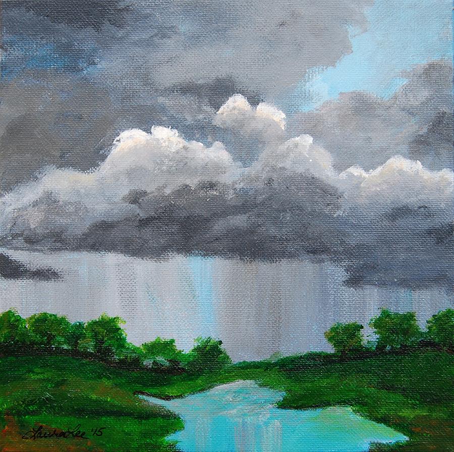 Clouds Painting - Summer Storm  by Laura Drumwright