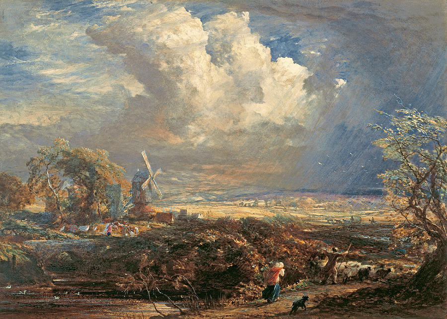 Summer Storm near Pulborough. Sussex Drawing by Samuel Palmer