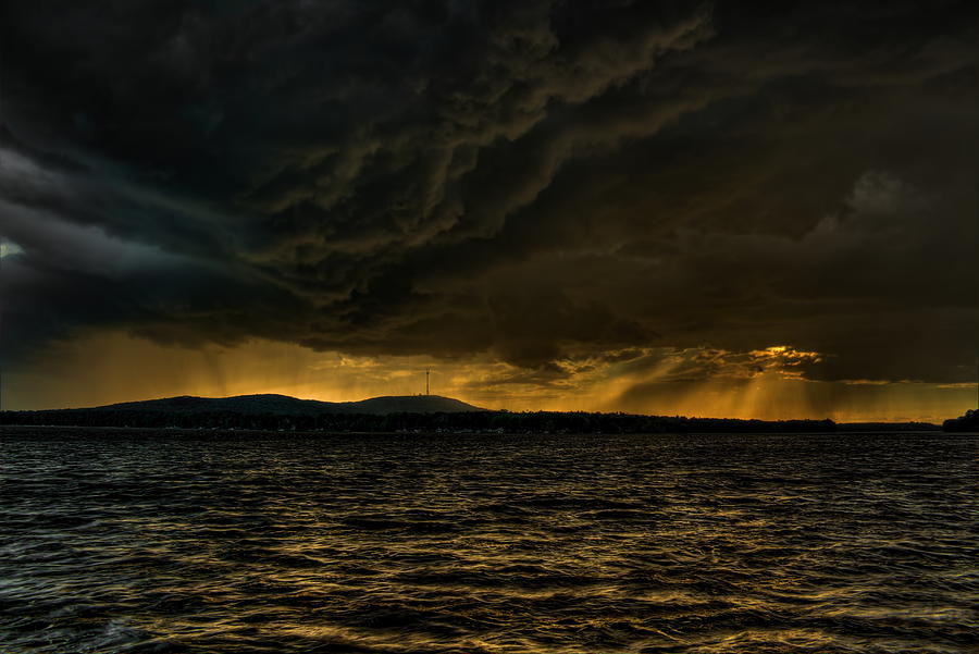 Up Movie Photograph - Summer Storm Over Lake Wausau by Dale Kauzlaric