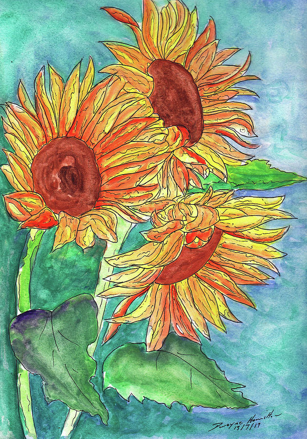 Summer Sunflower Painting