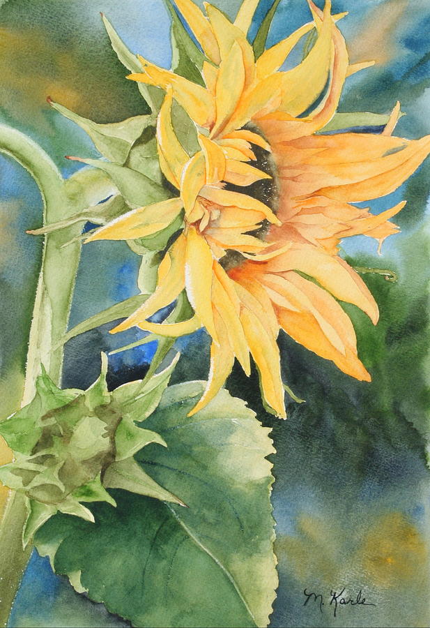 Summer Sunflower Painting by Marsha Karle