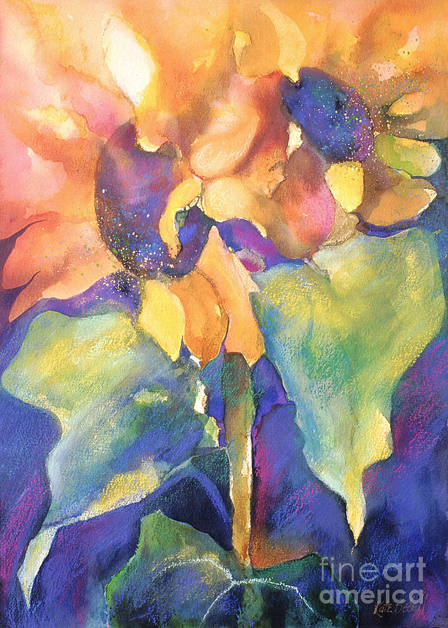 Flower Painting - Summer Sunflowers by Kate Bedell