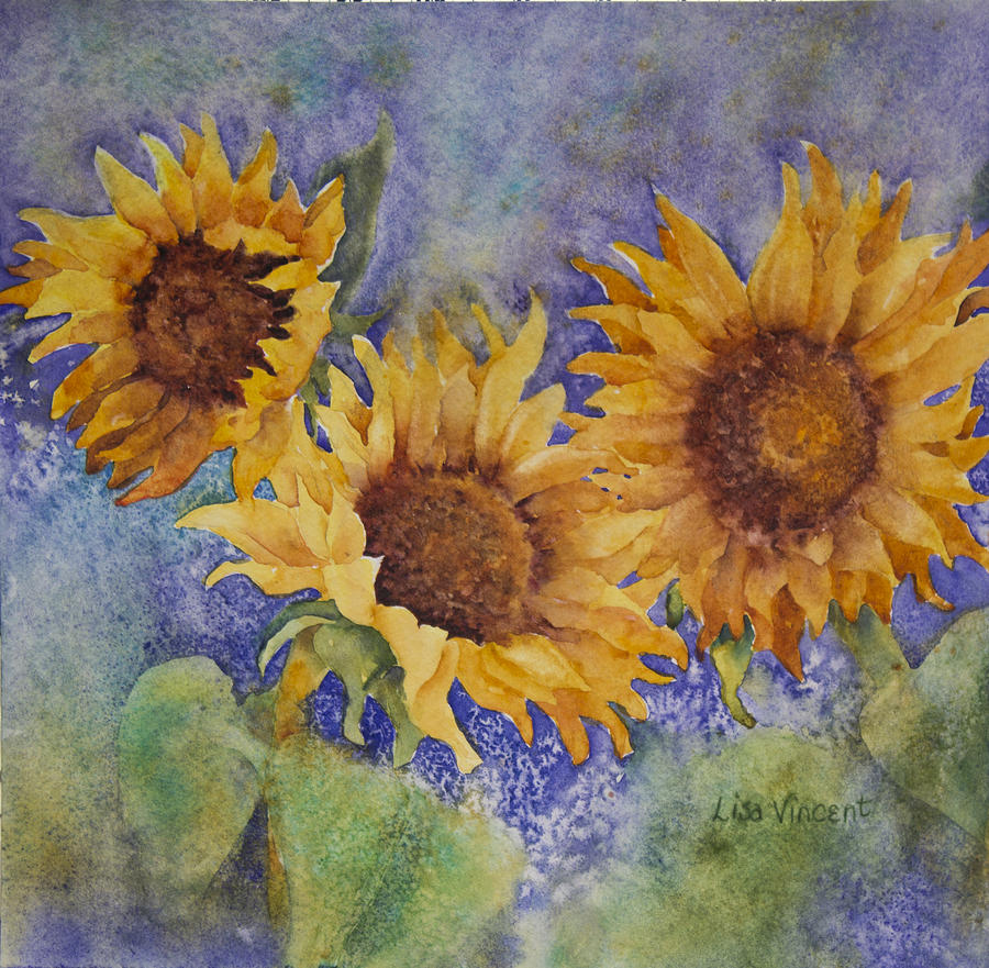 Summer Sunflowers Painting by Lisa Vincent