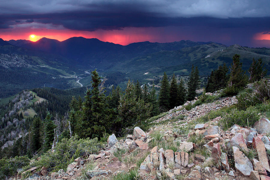 Summer Sunset and Storm - Peak 10420 Photograph by Brett Pelletier