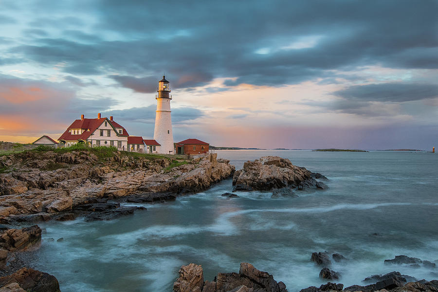 Summer Sunset at Portland Head Light Photograph by Jesse MacDonald ...