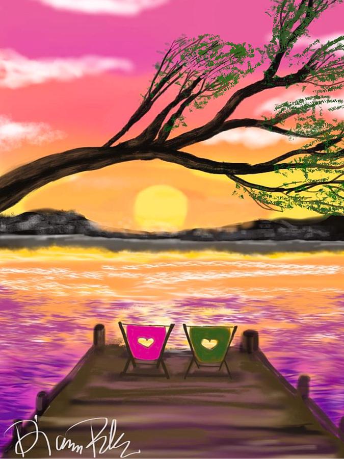 Summer Sunset Digital Art by Serenity Studio Art