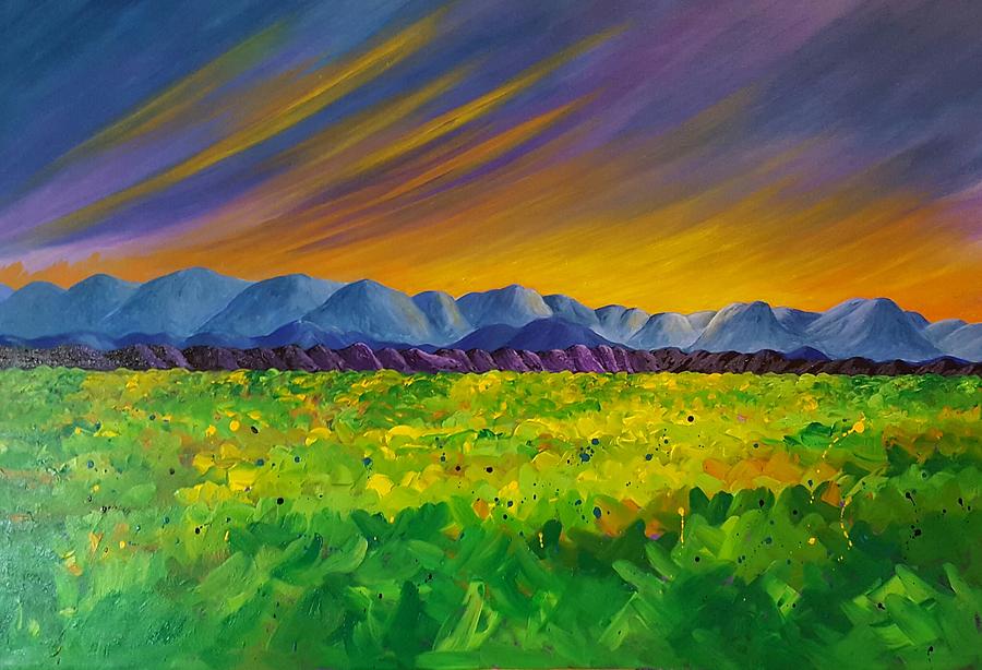 Summer Sunset Painting by Nancy McNamer - Fine Art America