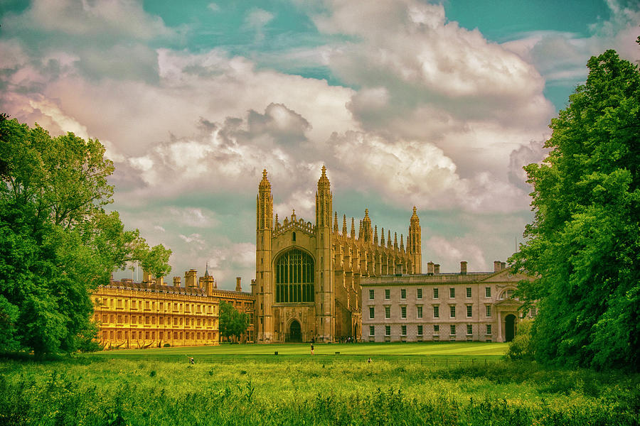 Blue Skies Fall On Kings College Cambridge Photograph